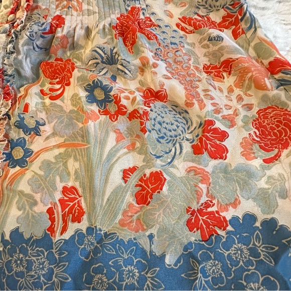 Joie silk top pop overview kimono wynne fiery red small - Picture 9 of 15